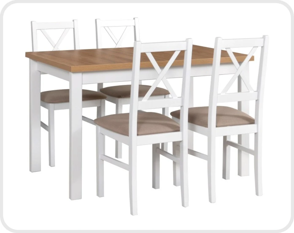 Stůl ALBA 1 + židle NILO 10