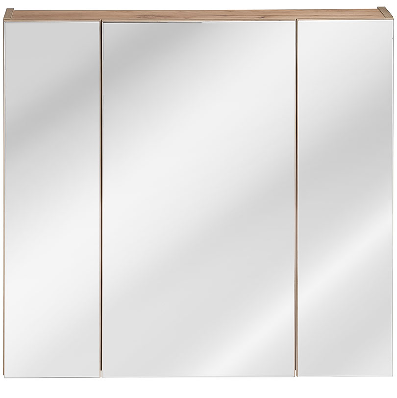 Koupelnová skříňka se zrcadlem FORT 843 dub zlatý