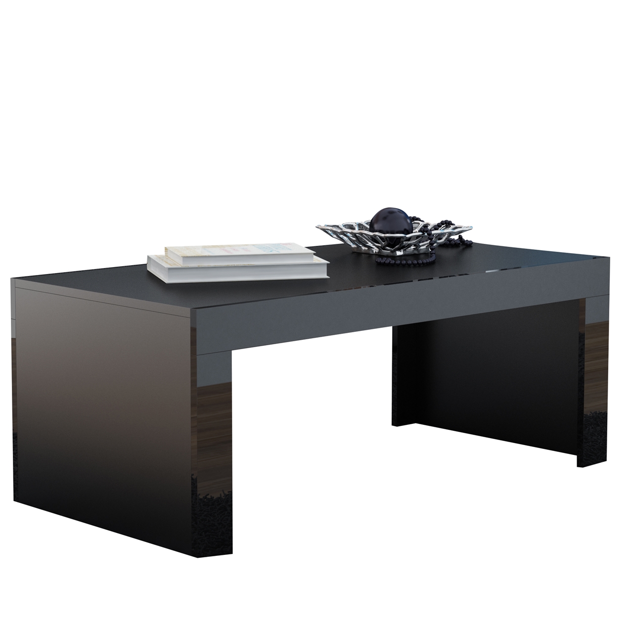 Konferenční stolek TESS 120 černý / černý lesk