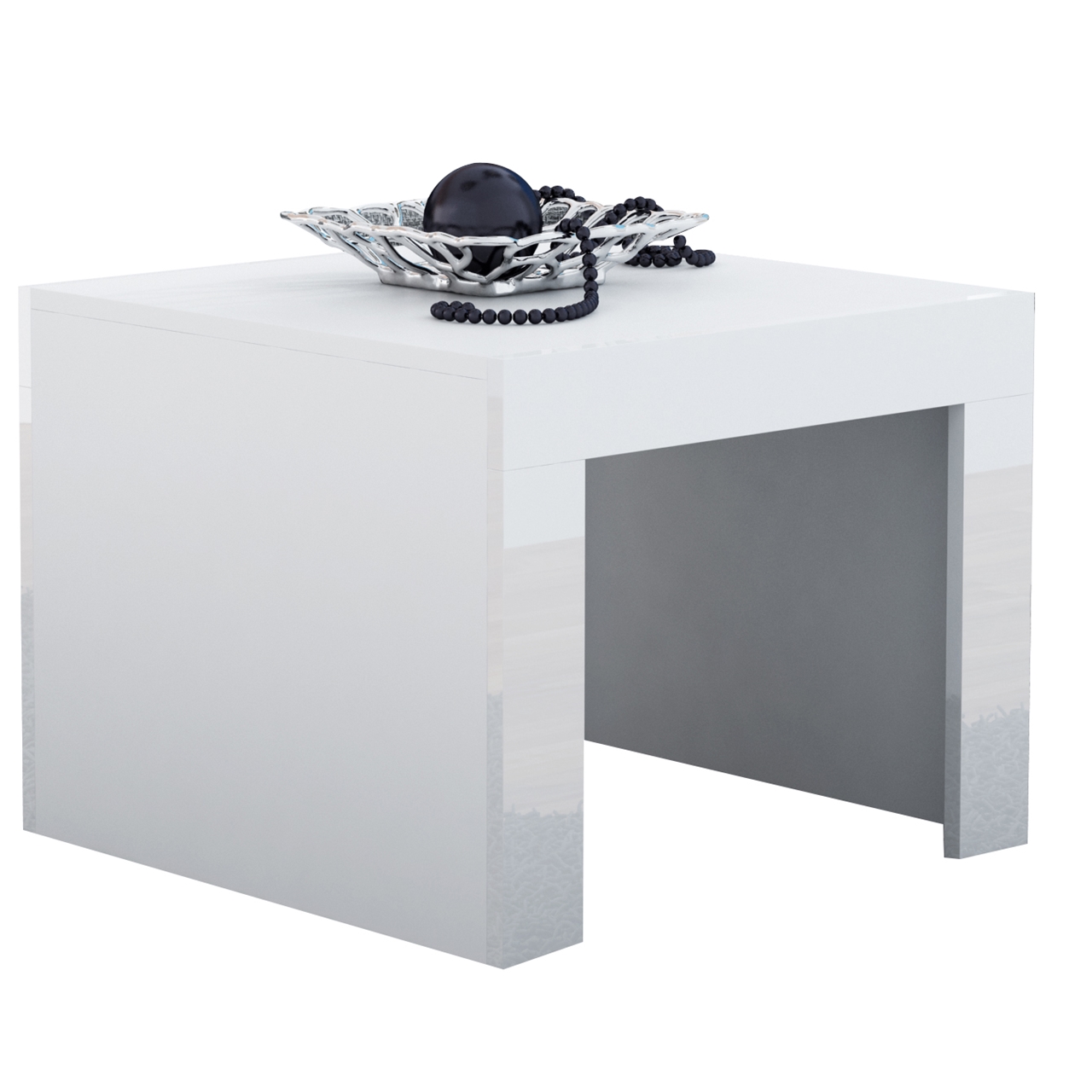 Konferenční stolek TESS 60 bílý / bílý lesk