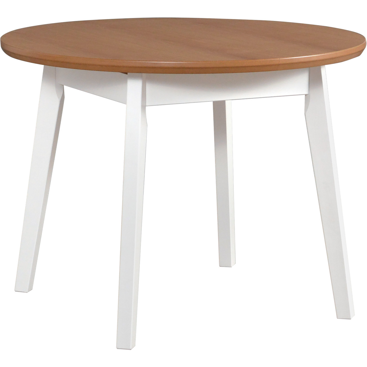 Stůl OSLO 4 100x100/130 dýha dubová / bílý
