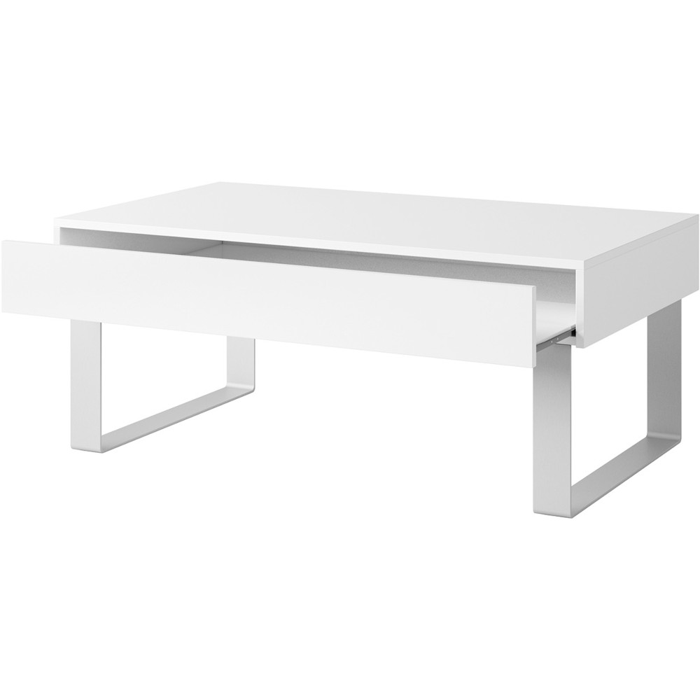 Velký konferenční stolek CALABRIA CL12 bílý / bílý lesk