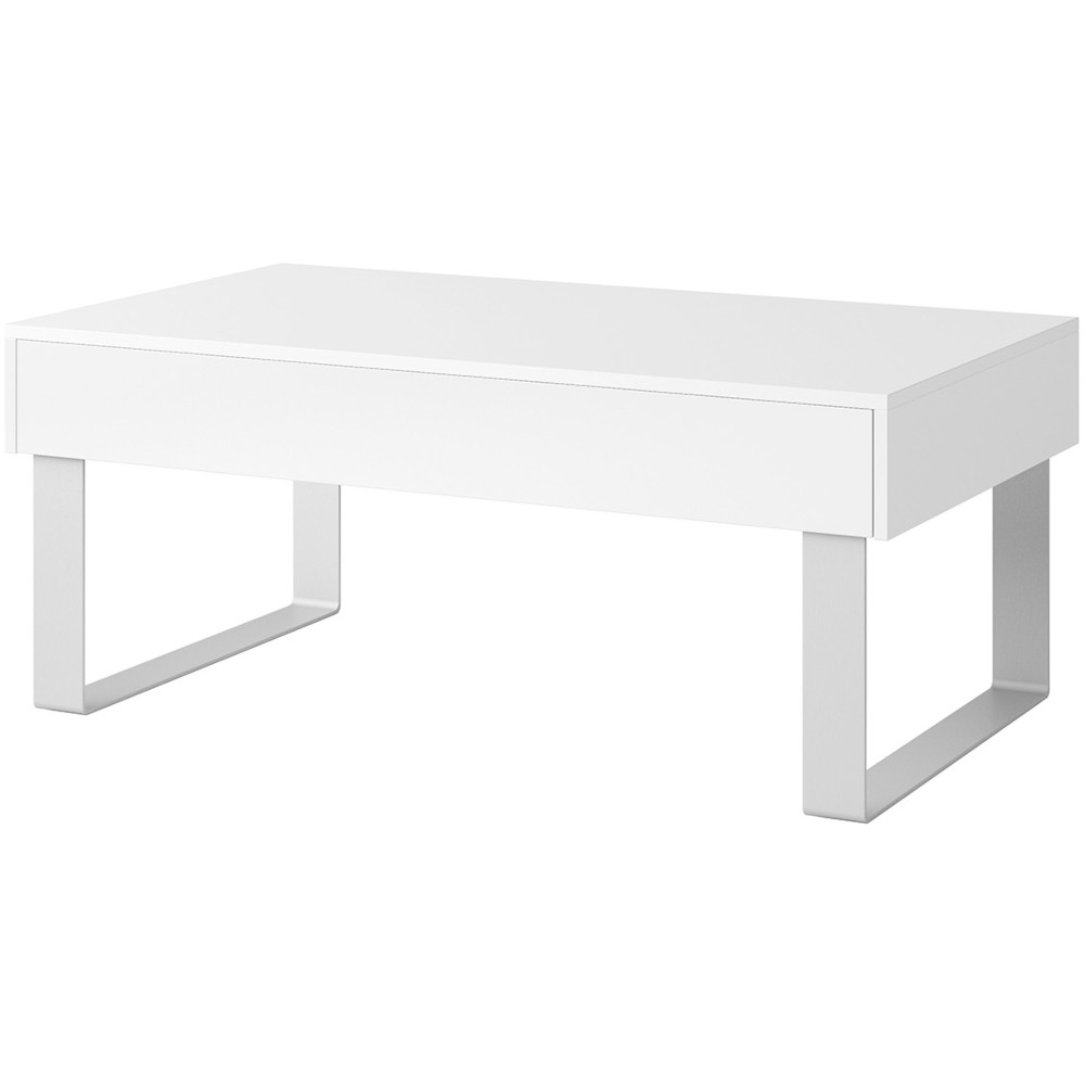 Velký konferenční stolek CALABRIA CL12 bílý / bílý lesk