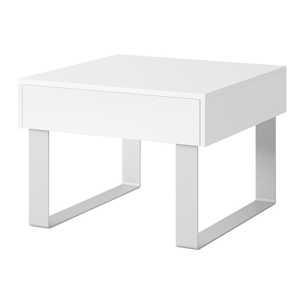 Malý konferenční stolek CALABRIA CL13 bílý / bílý lesk