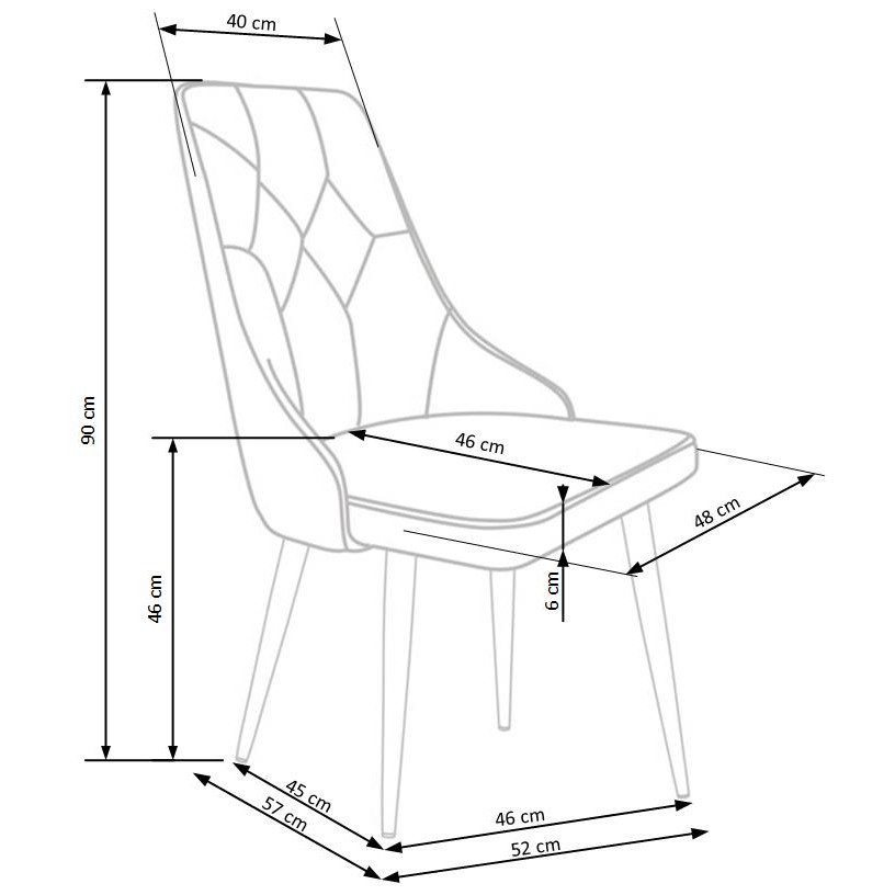 Židle K365 bordó