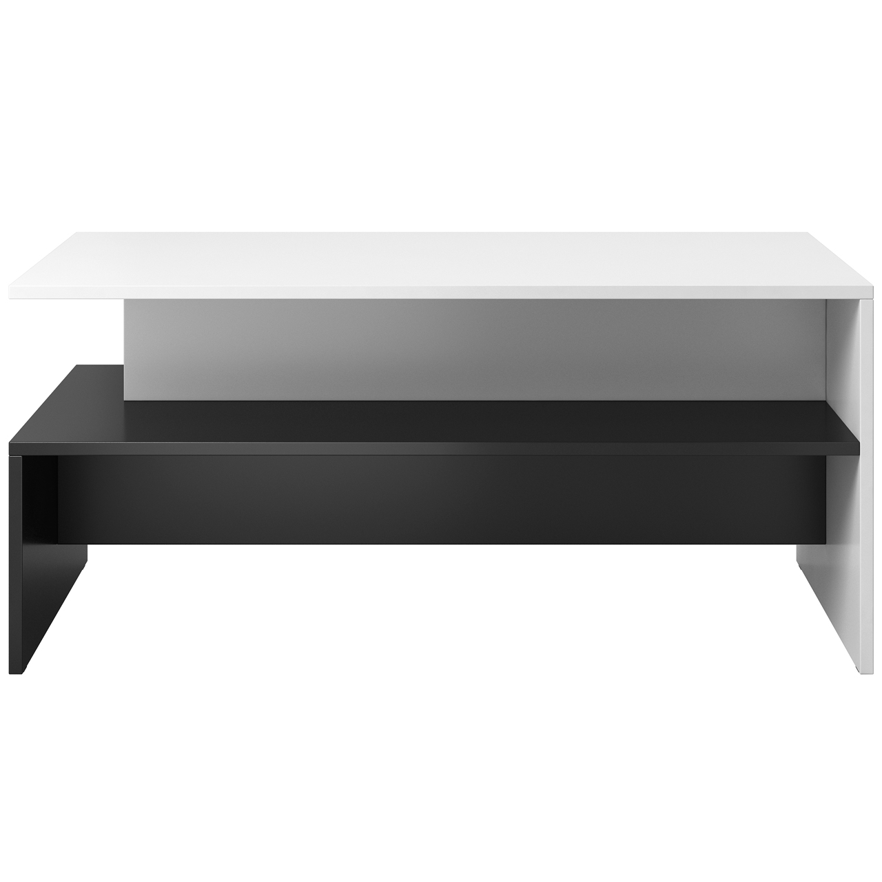 Konferenční stolek BAROS 99 bílý lesk / černý