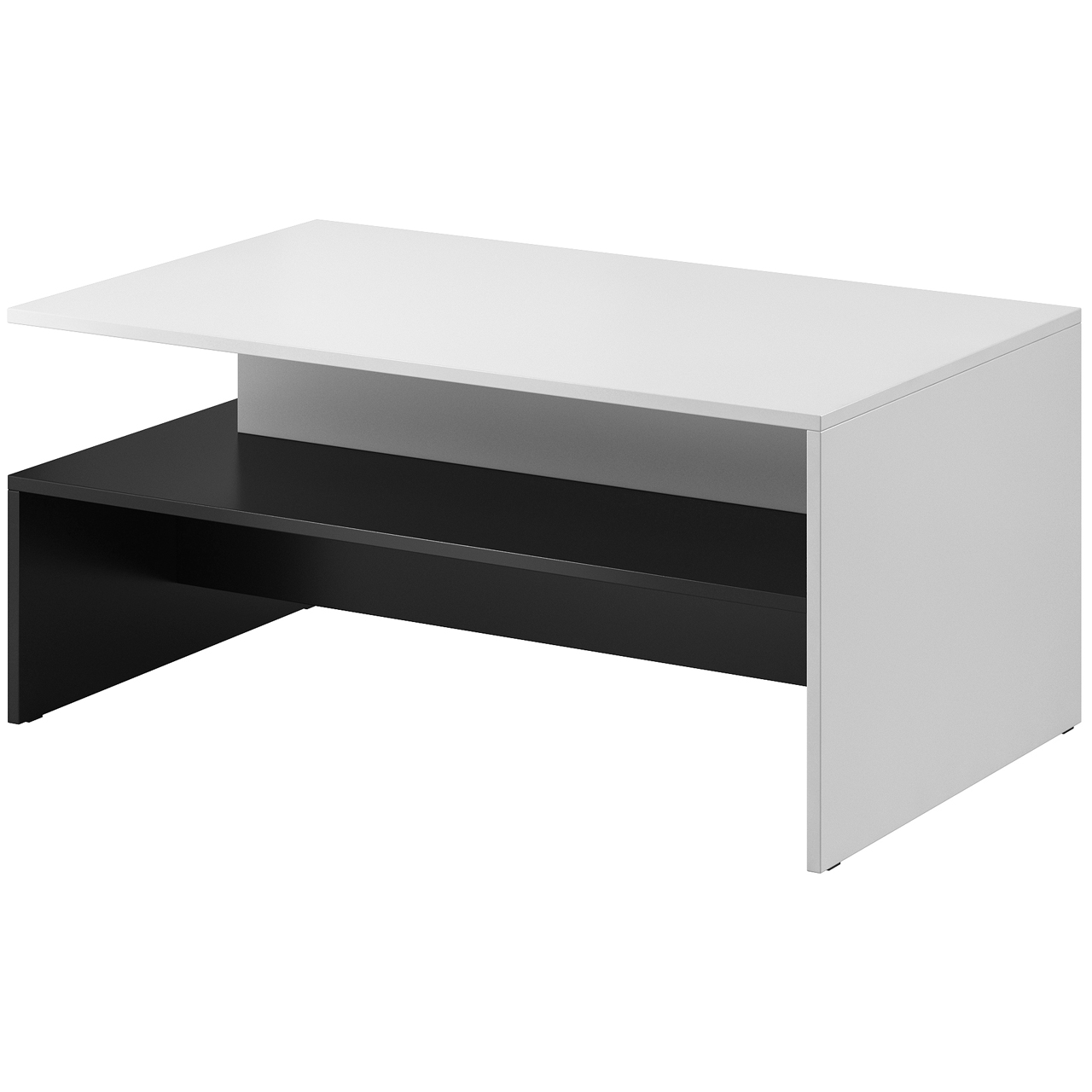 Konferenční stolek BAROS 99 bílý lesk / černý