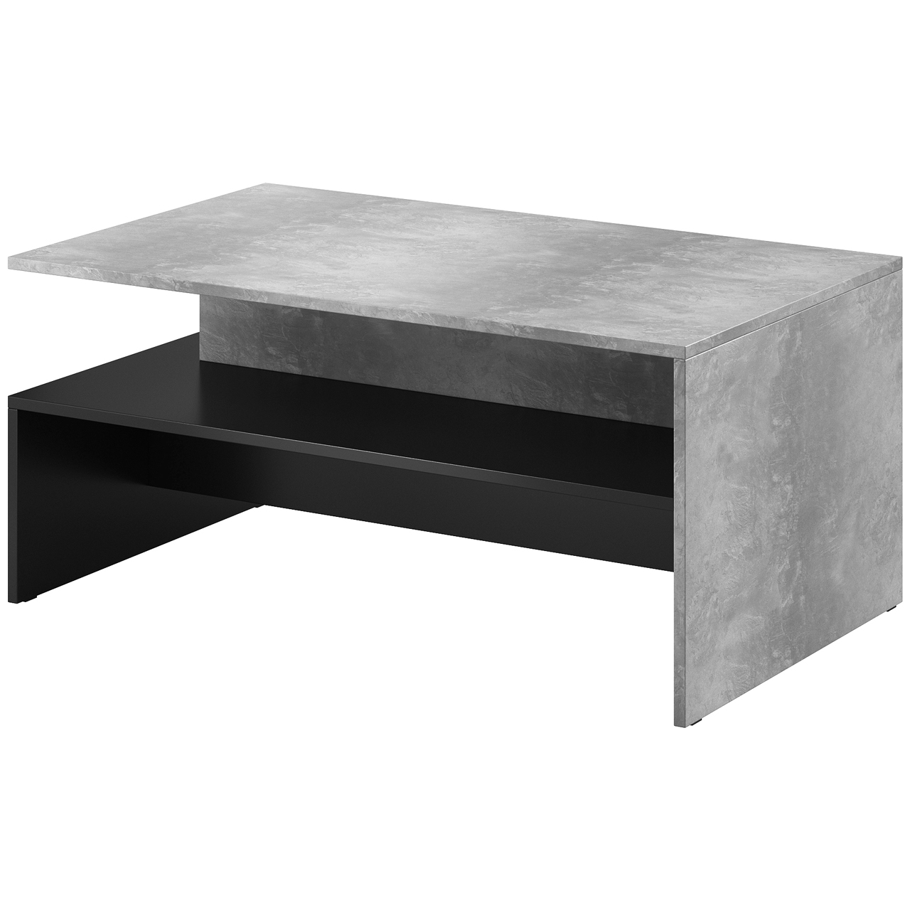 Konferenční stolek BAROS 99 beton světlý / černý