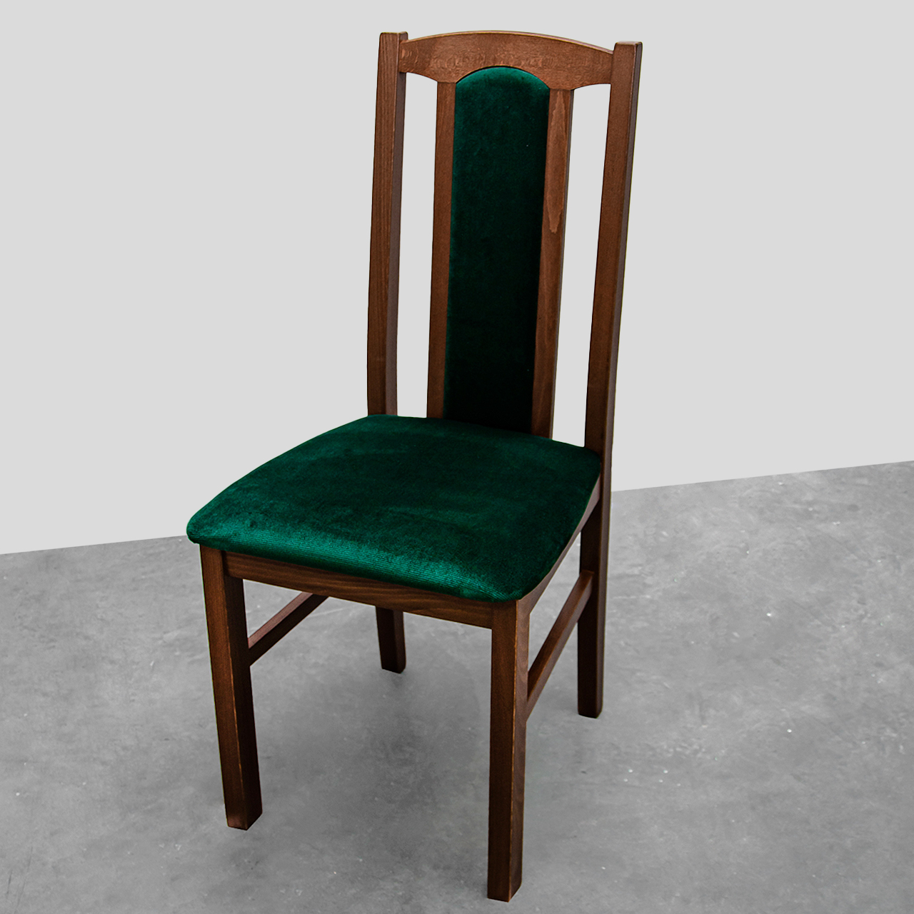 Jídelní židle lahvově zelená DK7 kaštan (23X) VÝPRODEJ