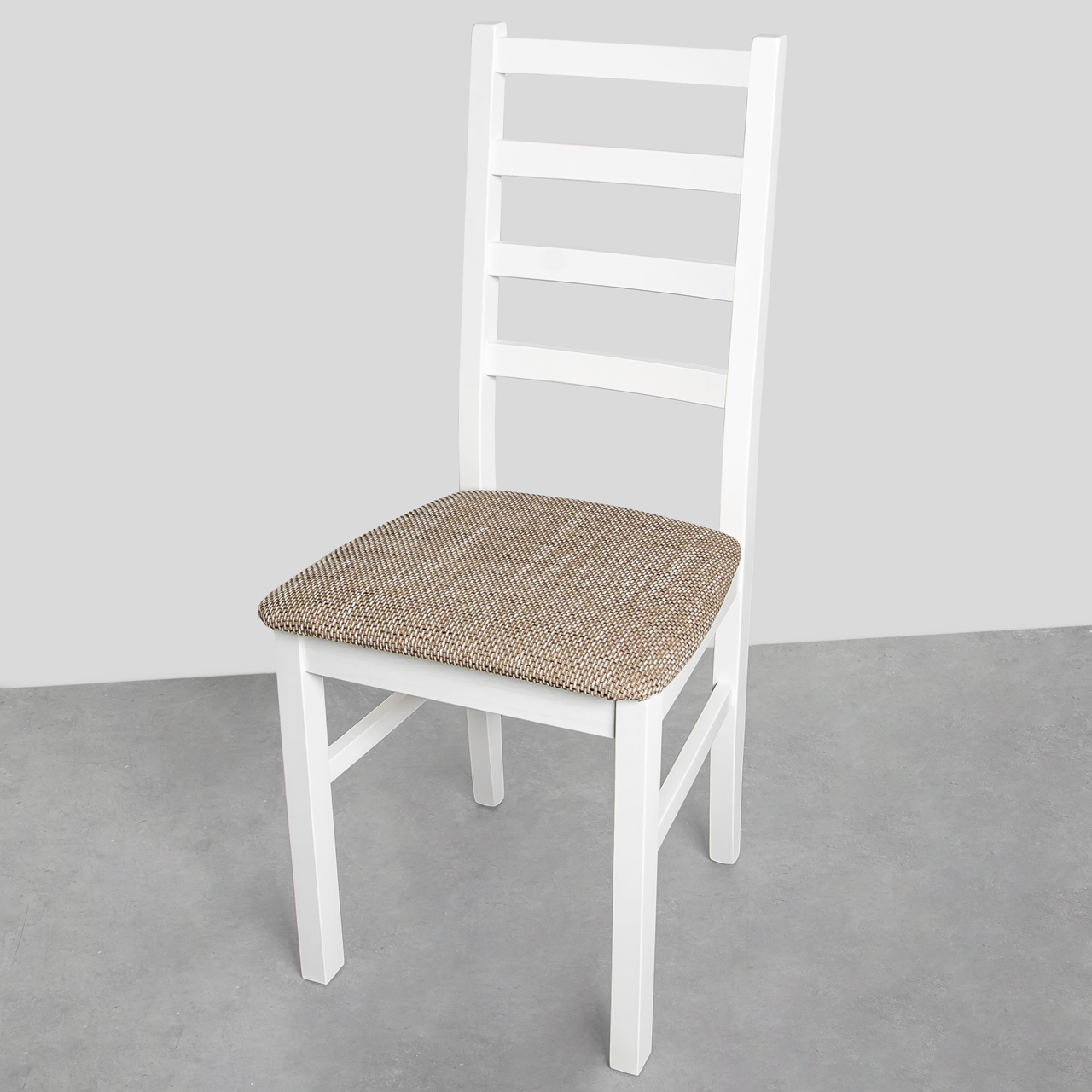 Bílá jídelní židle čalouněná NILO 8 biały (2) VÝPRODEJ