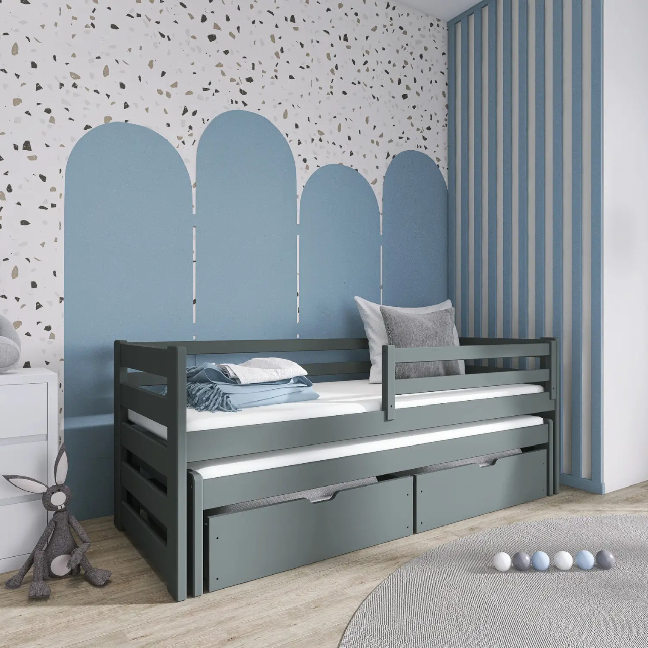 Patrová postel 80x180 LISA grafit