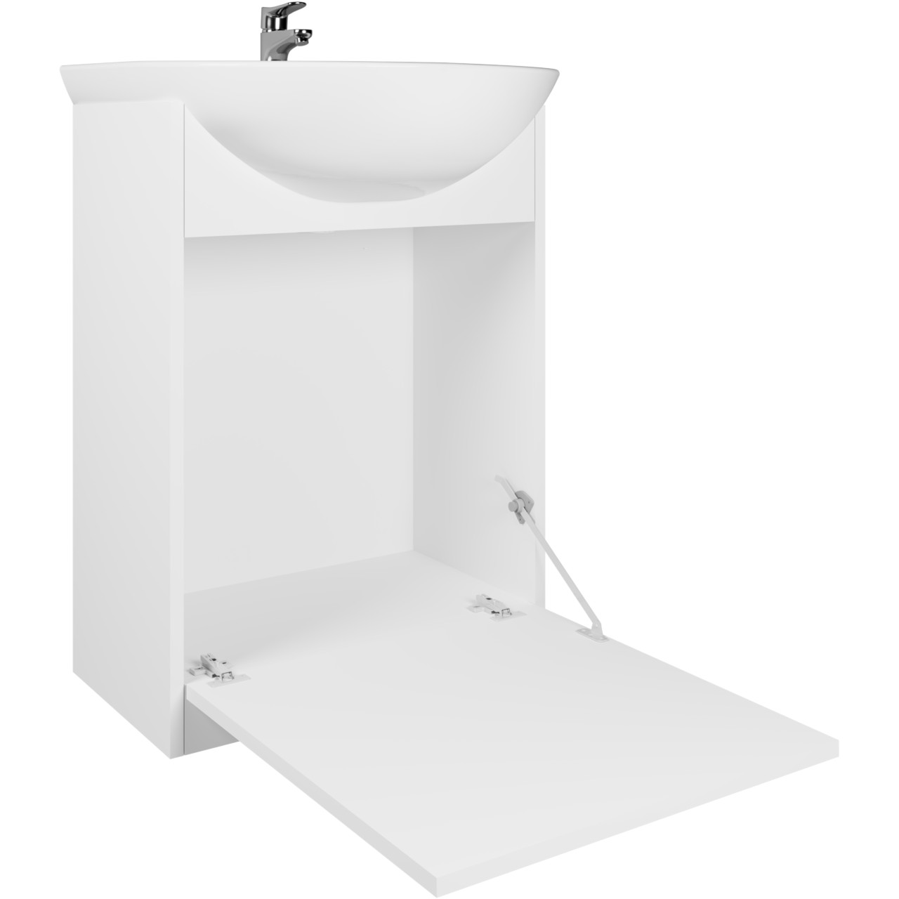 Koupelnový nábytek se zrcadlem SLIDO MAX LED černý / dub artisan