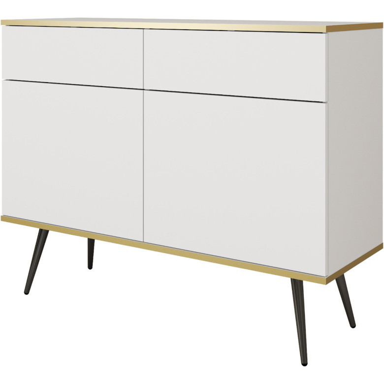 komoda ara ksz107 bílá černá