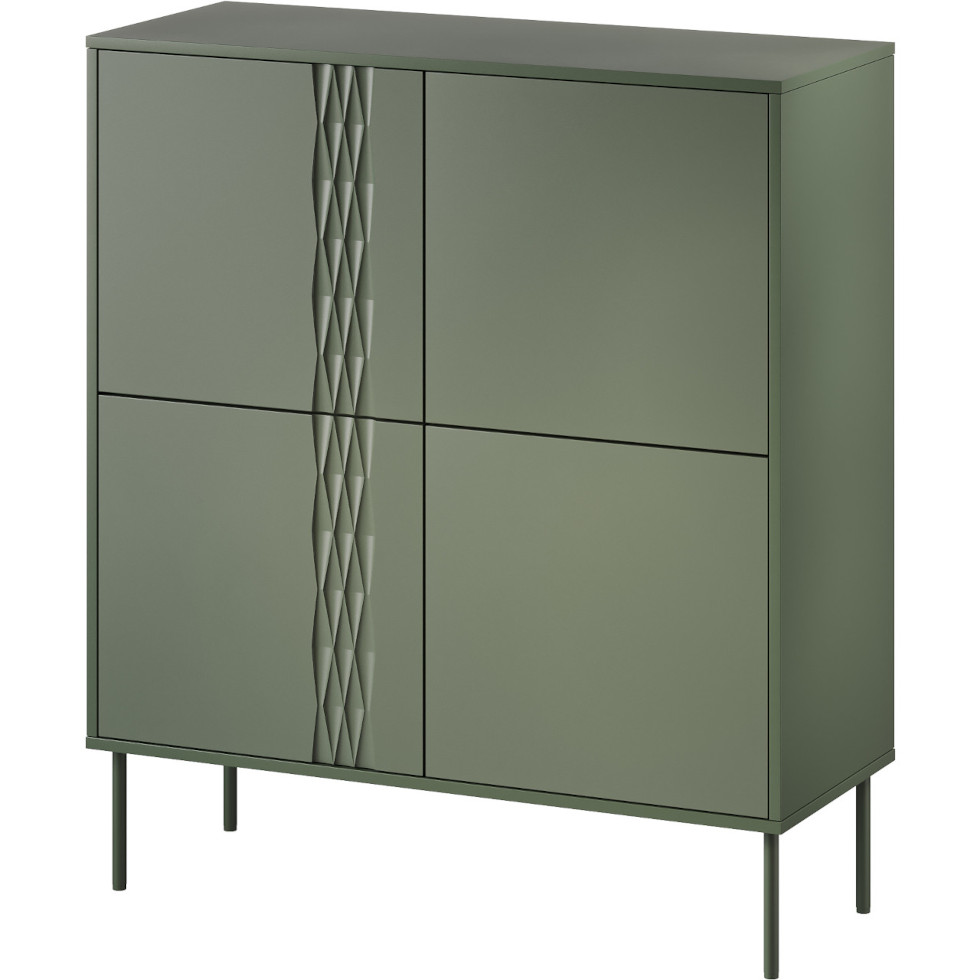 Komoda Tiffany 4D zelená matná