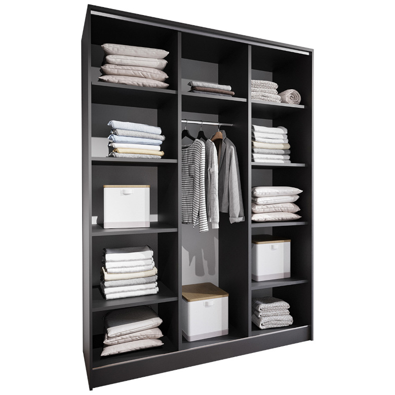 Otevřená šatní skříň Merv K1 150 černá