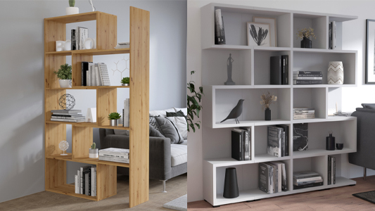 Stupňovitá police - funkční a designový kus nábytku