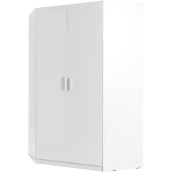 Rohová skříň 117cm PARMA 06 bílá alpská / bílý lesk