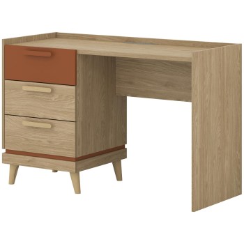 Psací stůl CANDIS 03 dub olejový / cihlový