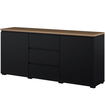 Komoda MUDO 26 černá / dub mauvella