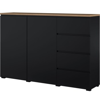 Komoda MUDO 45 černá / dub mauvella