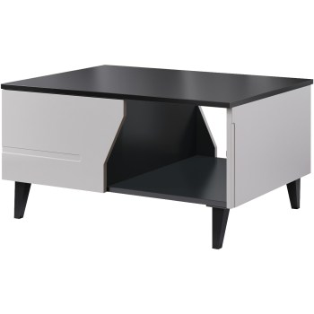 Konferenční stolek GRANADA světle šedý / černý mat